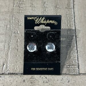 Simply Whispers Hypoallergenic Translucent Stud Earrings